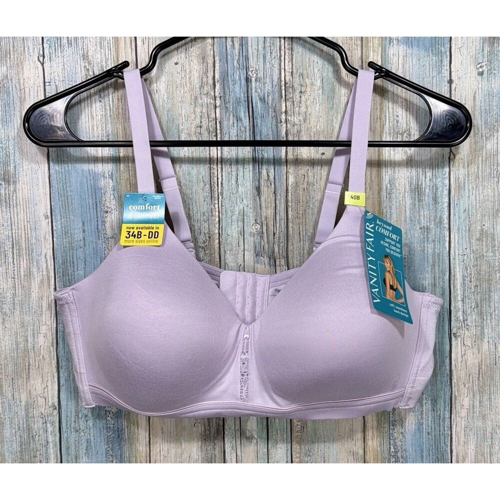 Vanity Fair Bra Size 40B Whimsililac Purple Beauty Back Underwire 72282 NWT